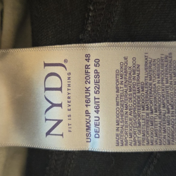 NYDJ Black Jeans 16 Barbara High Waist Stretch Bootcut Pants - Picture 4 of 11